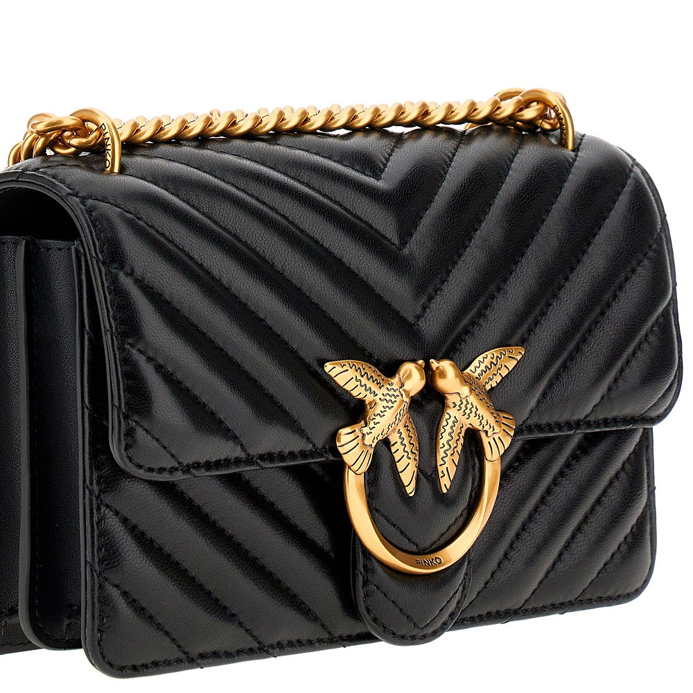 Pinko Women Chevron Leather Mini Love One Bag