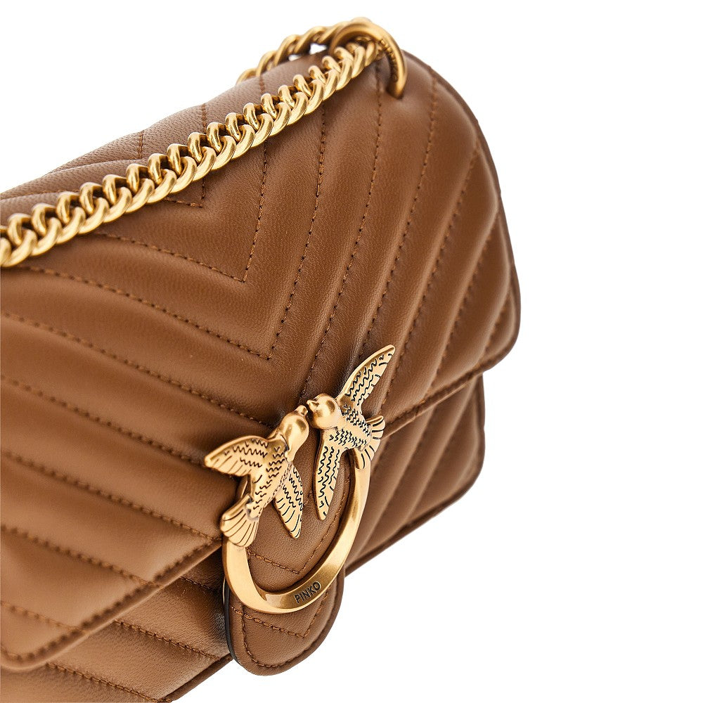 Pinko Women Chevron Leather Mini Love One Bag
