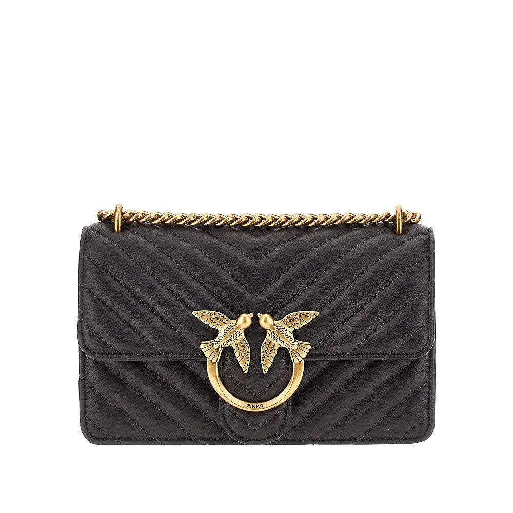 Pinko Women Chevron Leather Mini Love One Bag