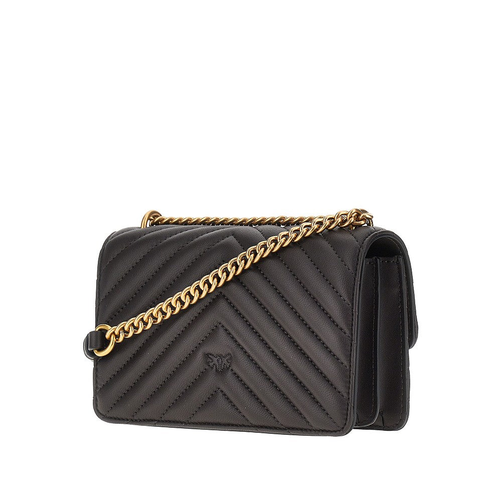 Pinko Women Chevron Leather Mini Love One Bag