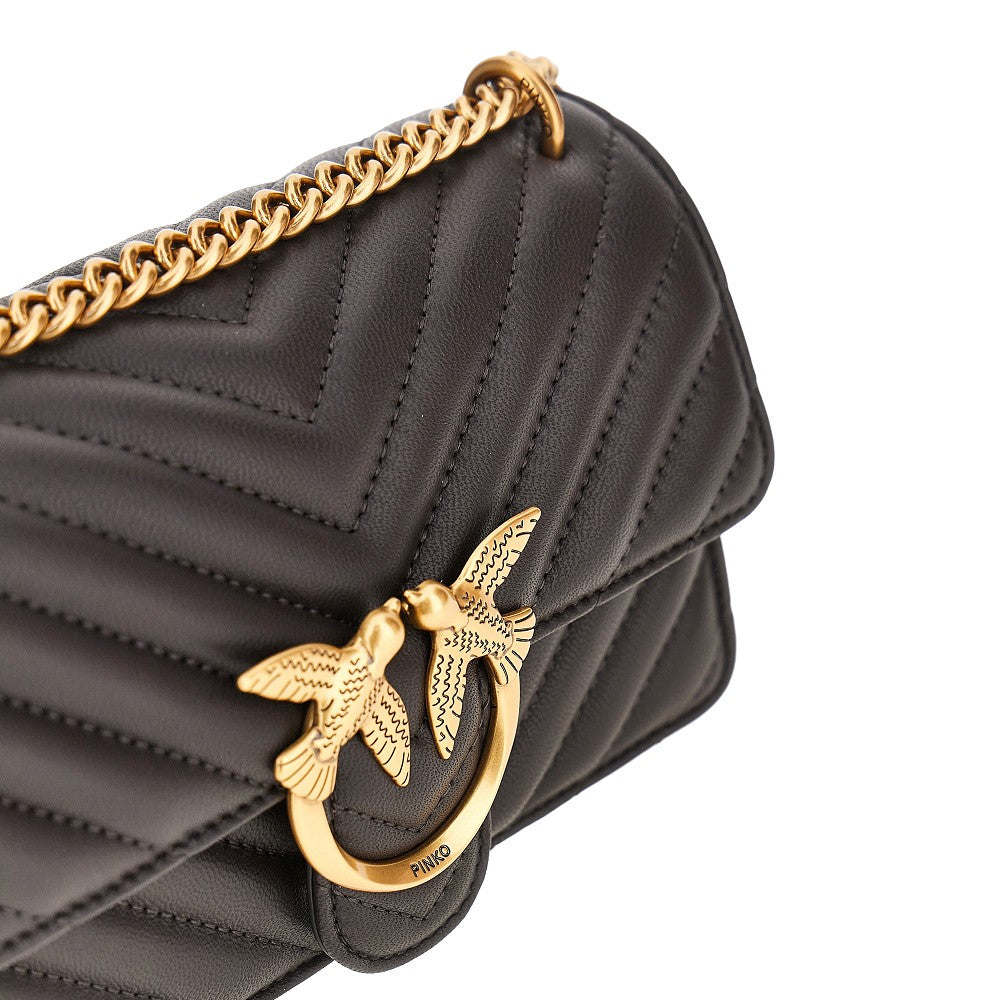Pinko Women Chevron Leather Mini Love One Bag