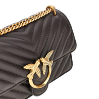 Pinko Women Chevron Leather Mini Love One Bag