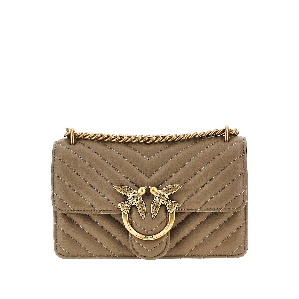 Pinko Women Chevron Leather Mini Love One Bag
