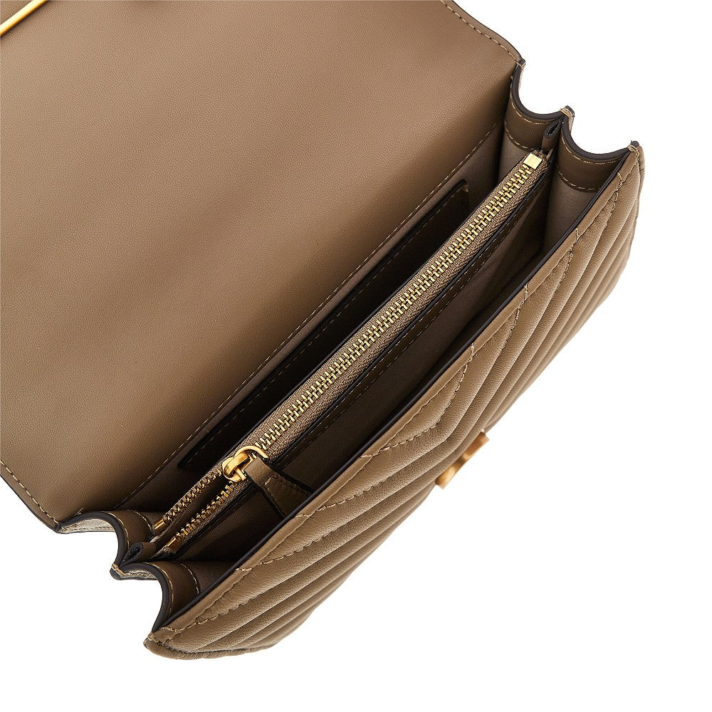 Pinko Women Chevron Leather Mini Love One Bag