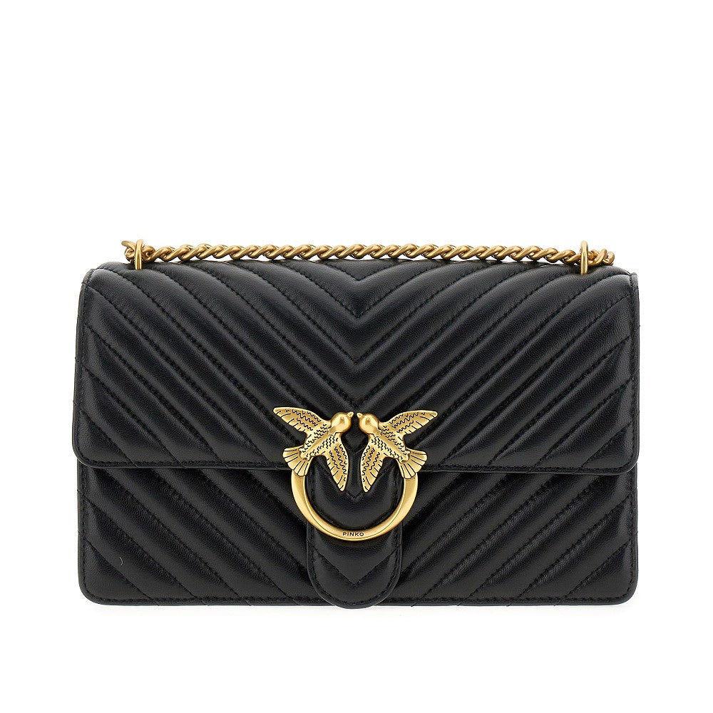 Pinko Women Chevron Leather 'Love One Classic' Bag