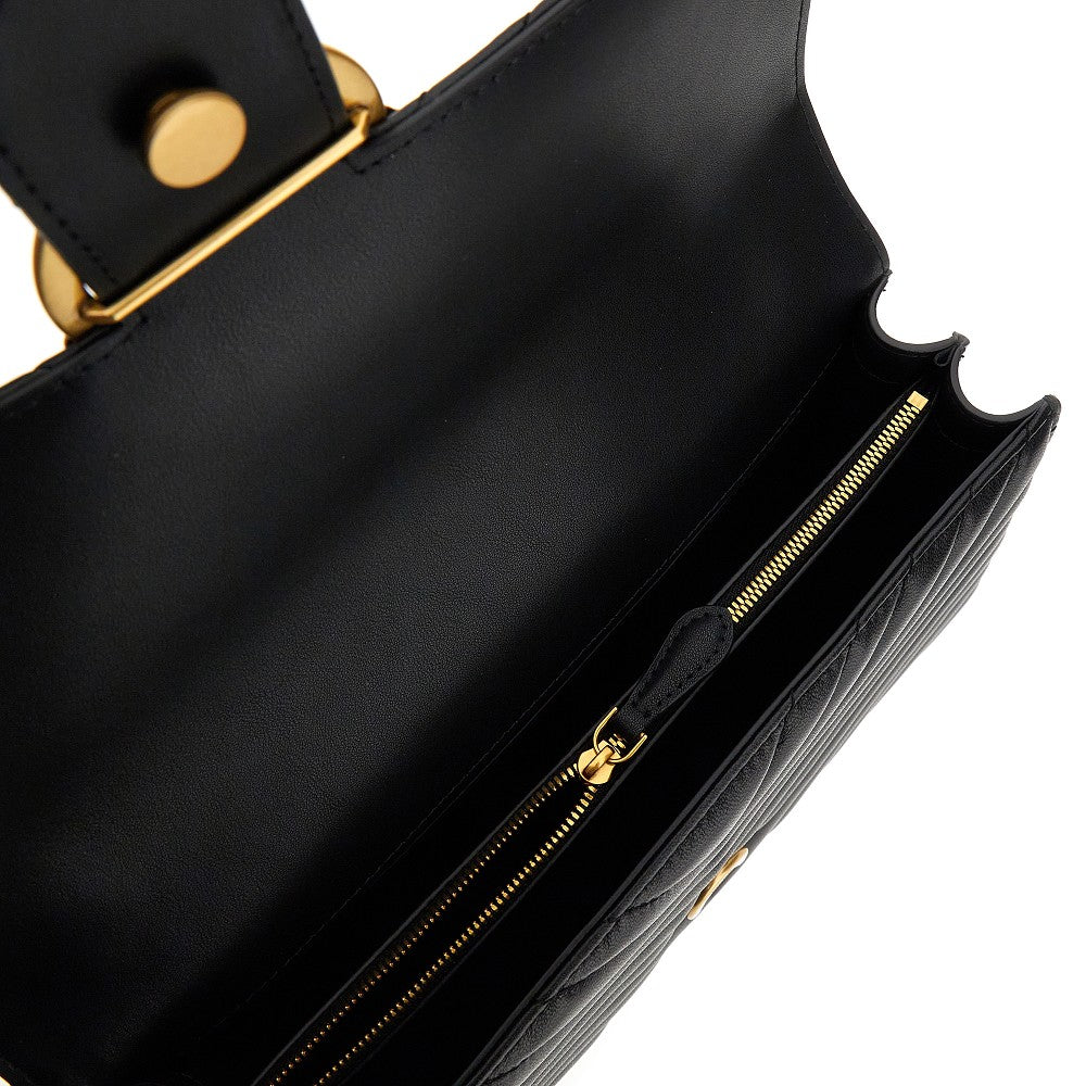 Pinko Women Chevron Leather 'Love One Classic' Bag