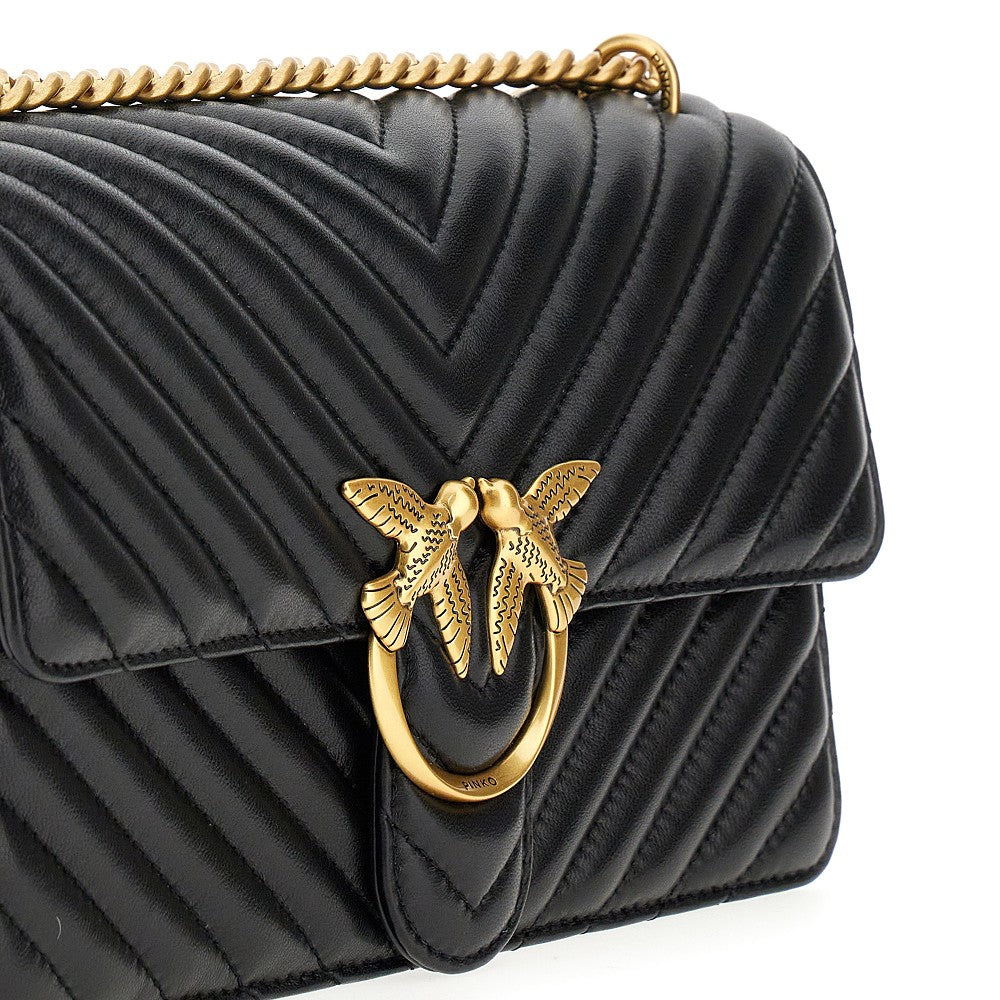 Pinko Women Chevron Leather 'Love One Classic' Bag