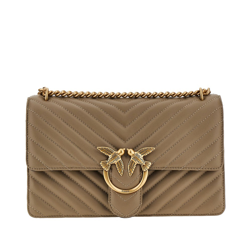 Pinko Women Chevron Leather 'Love One Classic' Bag