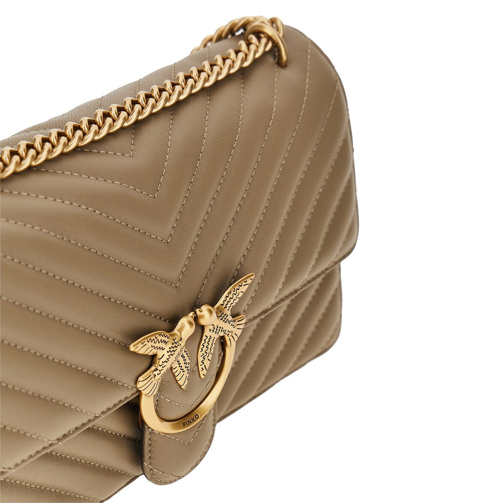 Pinko Women Chevron Leather 'Love One Classic' Bag