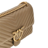 Pinko Women Chevron Leather 'Love One Classic' Bag