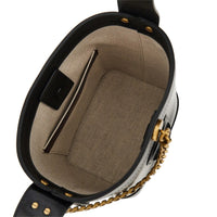 Versace Women Leather Bucket Bag With Medusa Patch