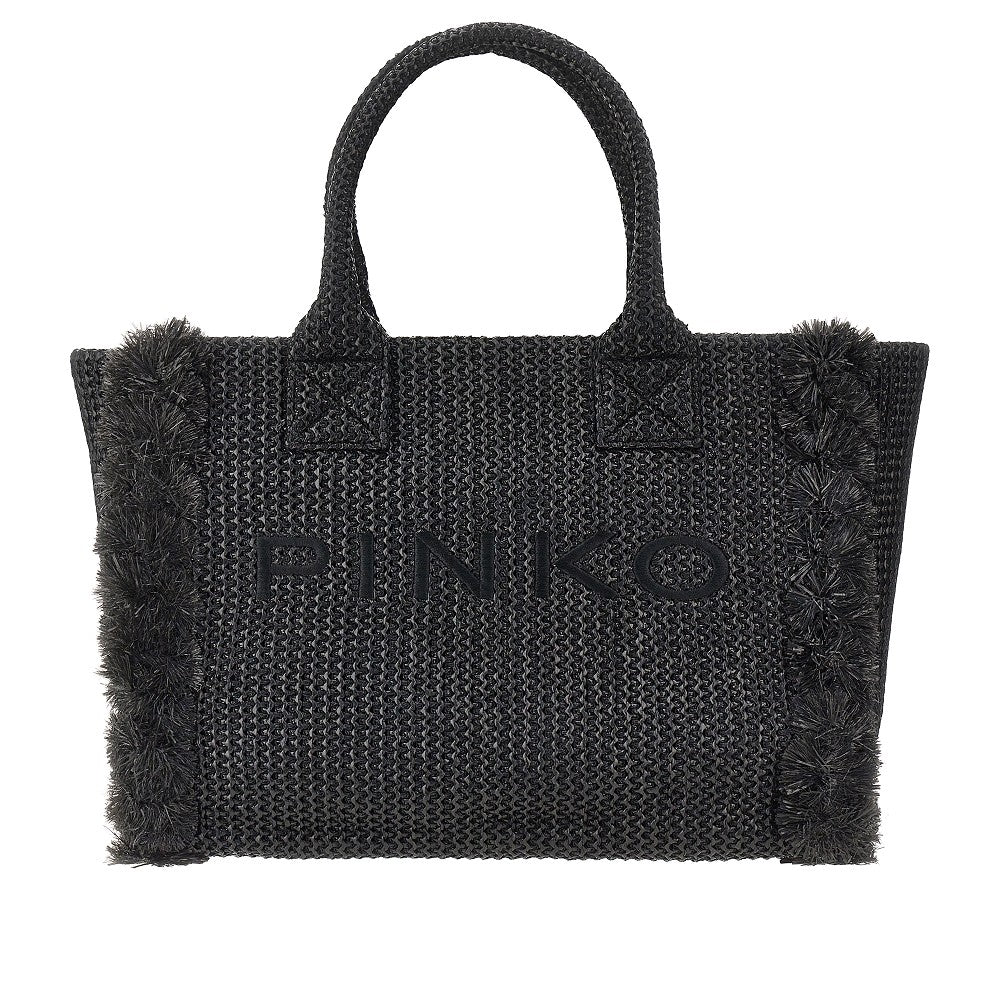 PINKO Pinko Women Faux Raffia Shopping Bag With Logo