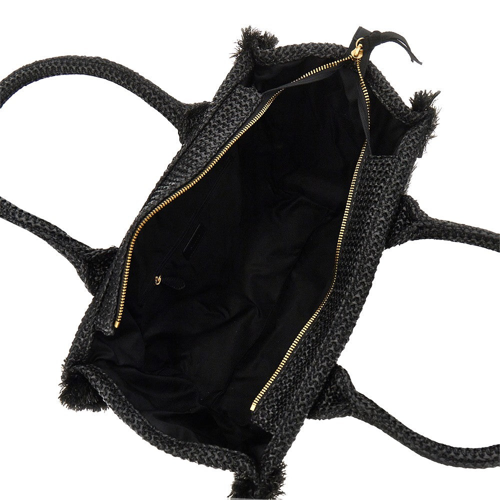 PINKO Pinko Women Faux Raffia Shopping Bag With Logo