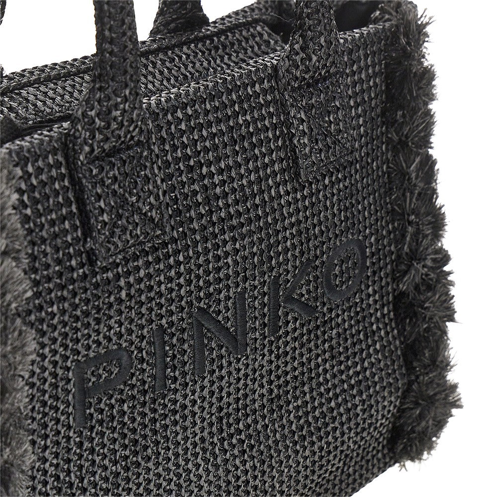PINKO Pinko Women Faux Raffia Shopping Bag With Logo