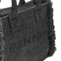 PINKO Pinko Women Faux Raffia Shopping Bag With Logo