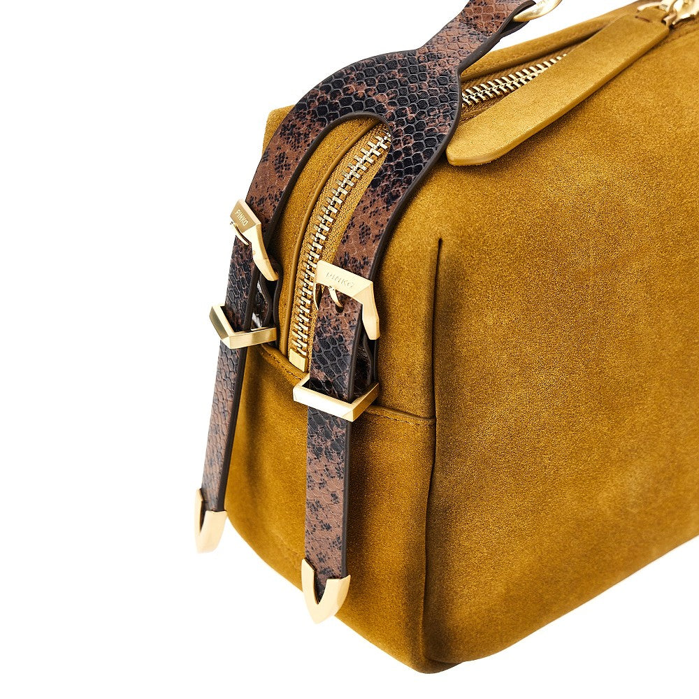 Pinko Women Suede Leather Medium 'Keeper' Shoulder Bag