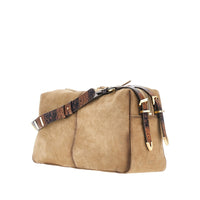 PINKO Pinko Women Suede Leather Large 'Keeper' Shoulder Bag