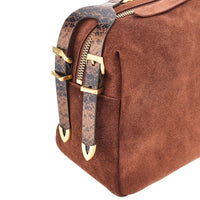 PINKO Pinko Women Suede Leather Large 'Keeper' Shoulder Bag