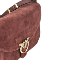 Pinko Women Suede Leather Medium Love Bag Satchel Bag
