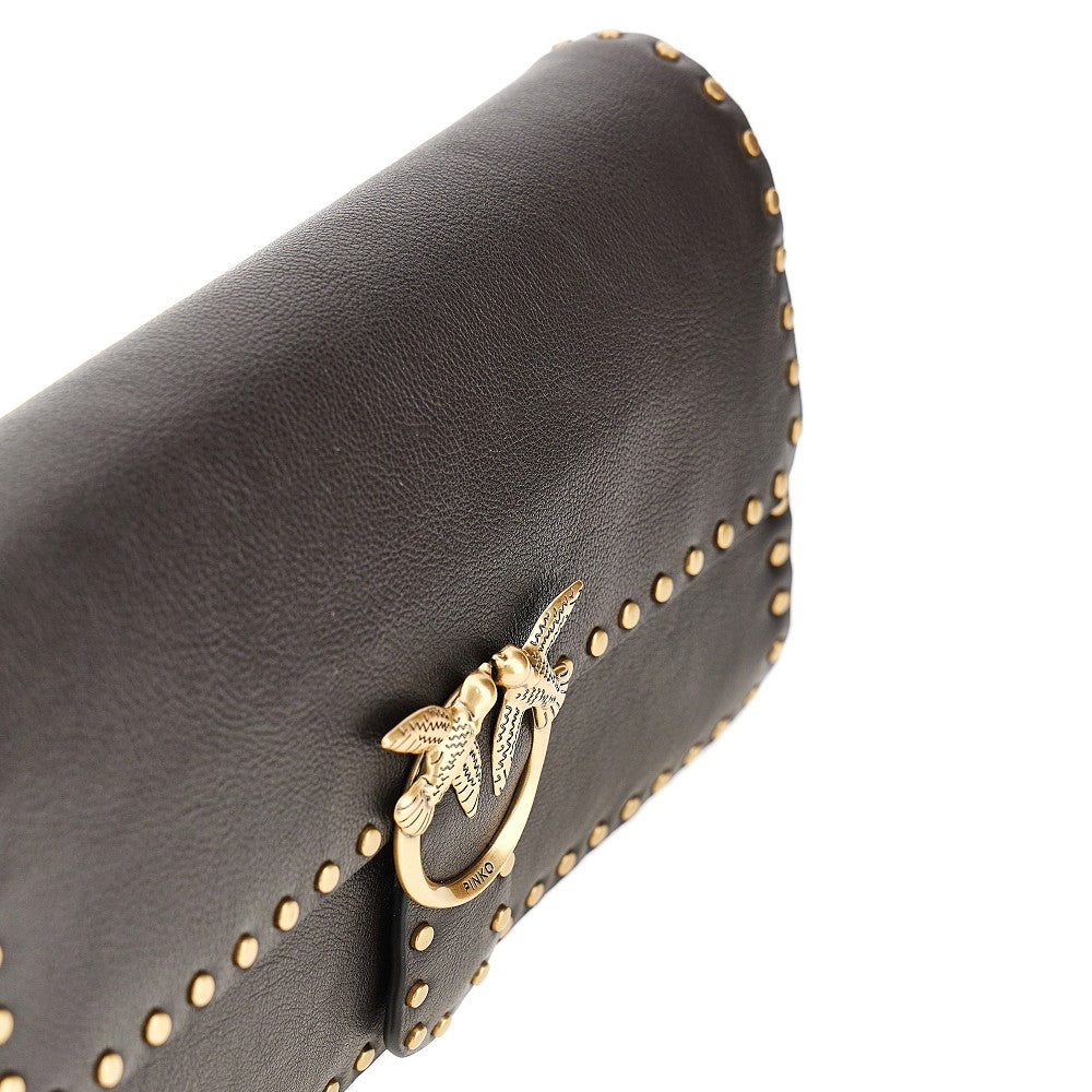 Pinko Women 'Love One Slouchy' Leather Bag With Studs