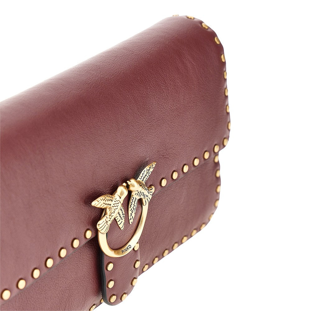 Pinko Women 'Love One Slouchy' Leather Bag With Studs