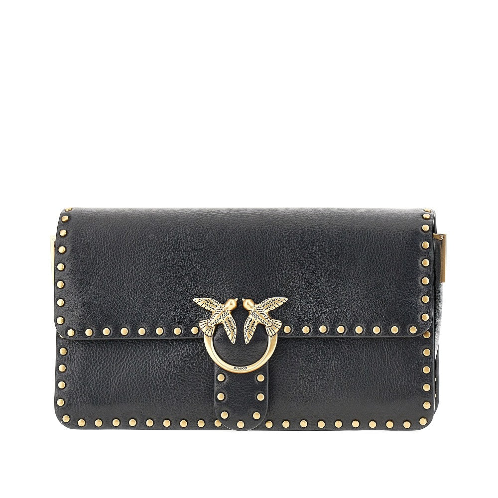 PINKO Pinko Women 'Love One Slouchy' Leather Bag With Studs