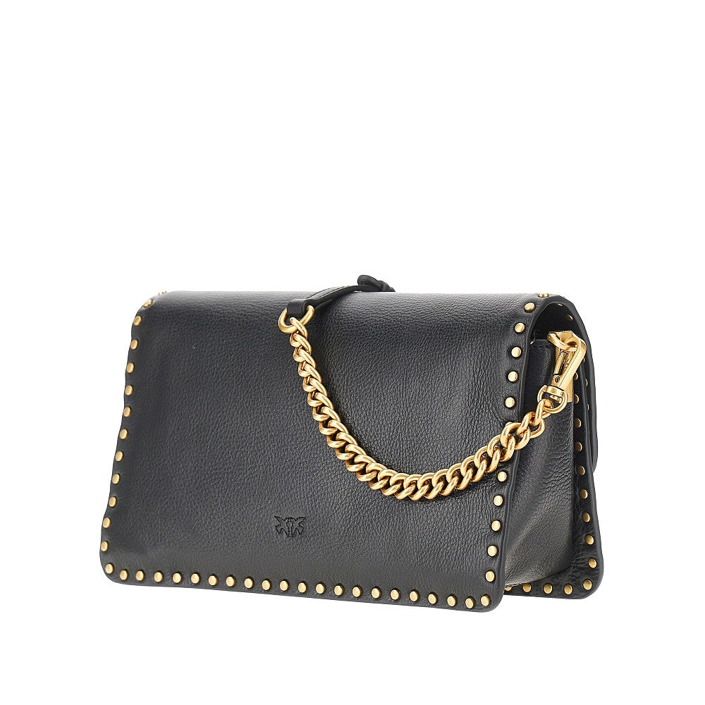 PINKO Pinko Women 'Love One Slouchy' Leather Bag With Studs