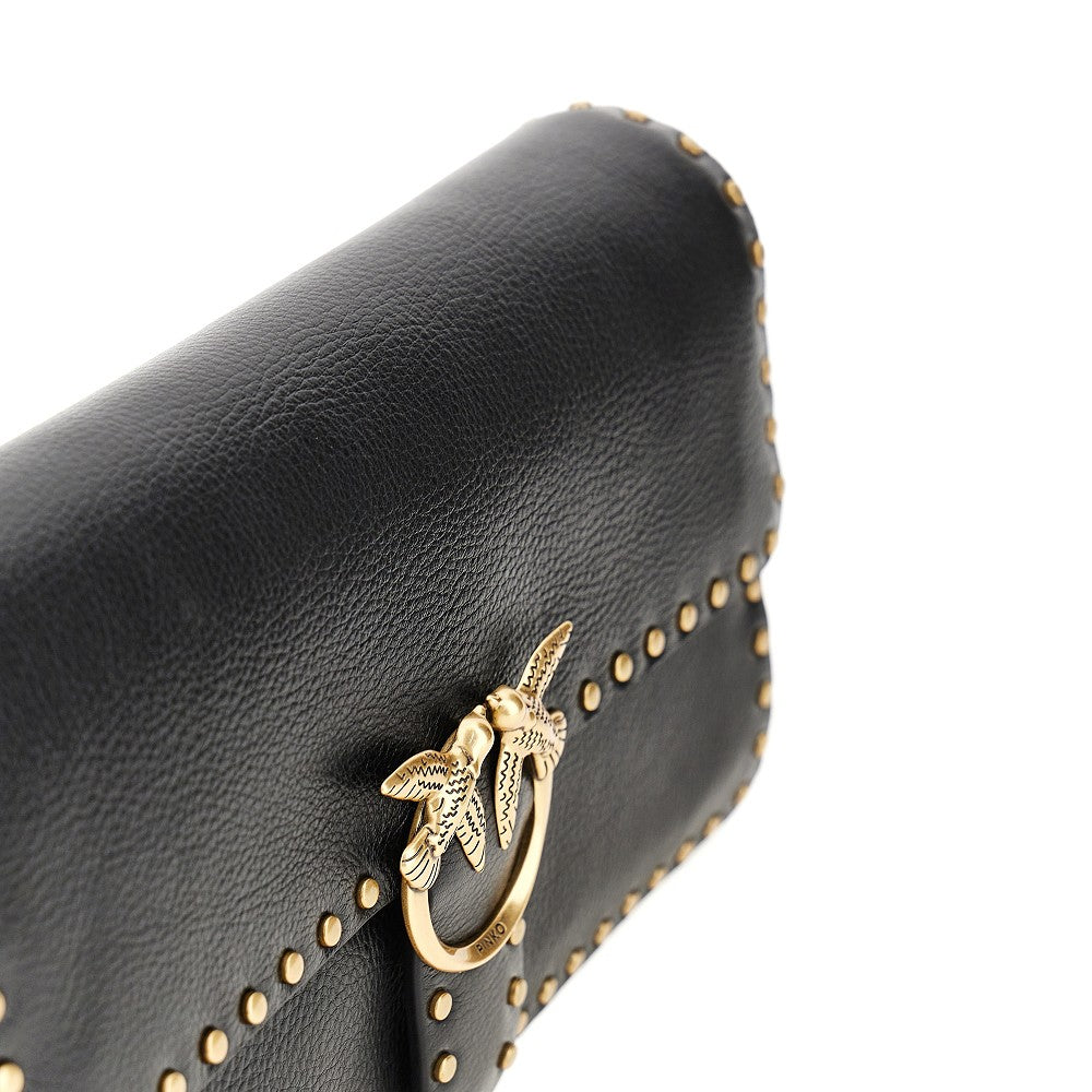 PINKO Pinko Women 'Love One Slouchy' Leather Bag With Studs