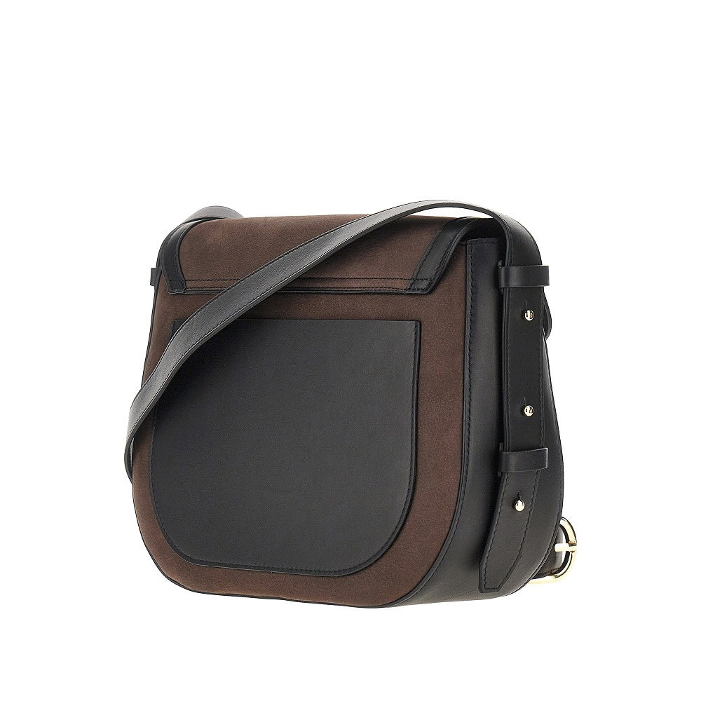 Ioef Women Nubuck Leather 'Arc' Crossbody Bag