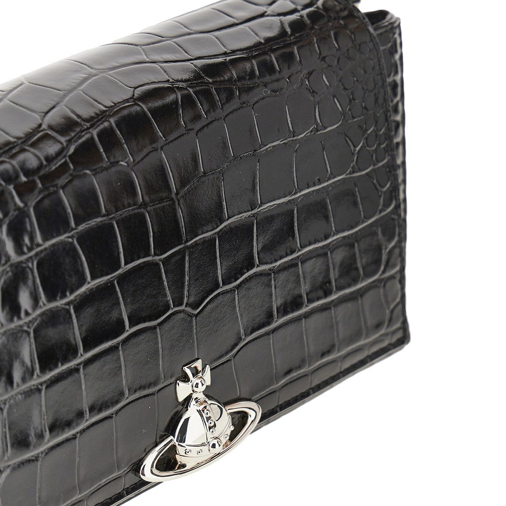 Vivienne Westwood Women Croco-Embossed Leather Medium 'Hazel' Bag