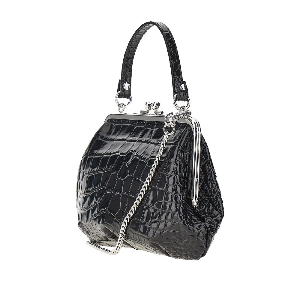 Vivienne Westwood Women Croco-Print Leather 'Granny Frame' Mini Bag