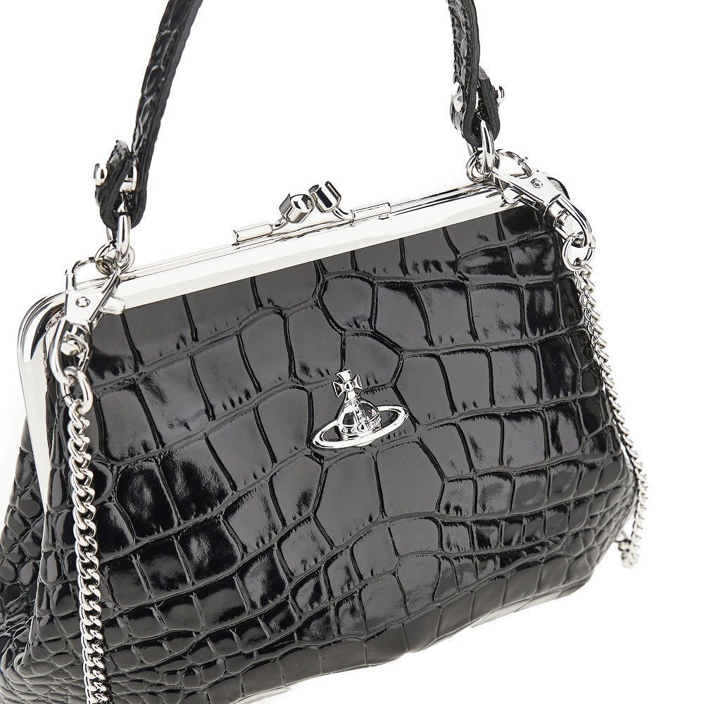 Vivienne Westwood Women Croco-Print Leather 'Granny Frame' Mini Bag