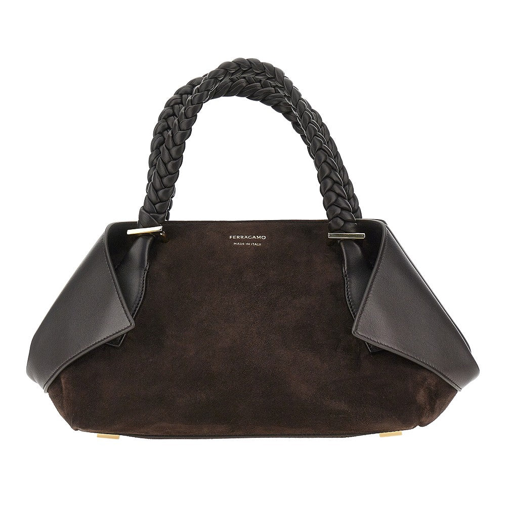 Ferragamo Women Leather Hand Bag With Logo
