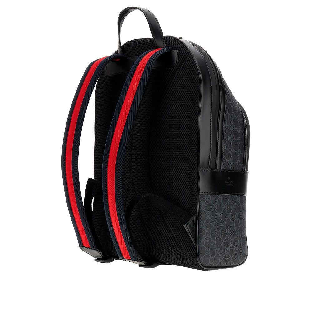 GUCCI Gucci Men Gg Supreme Fabric And Leather Backpack