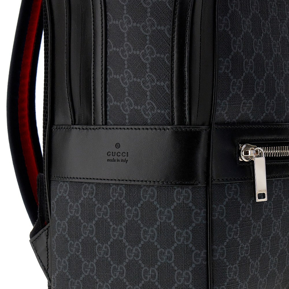 GUCCI Gucci Men Gg Supreme Fabric And Leather Backpack