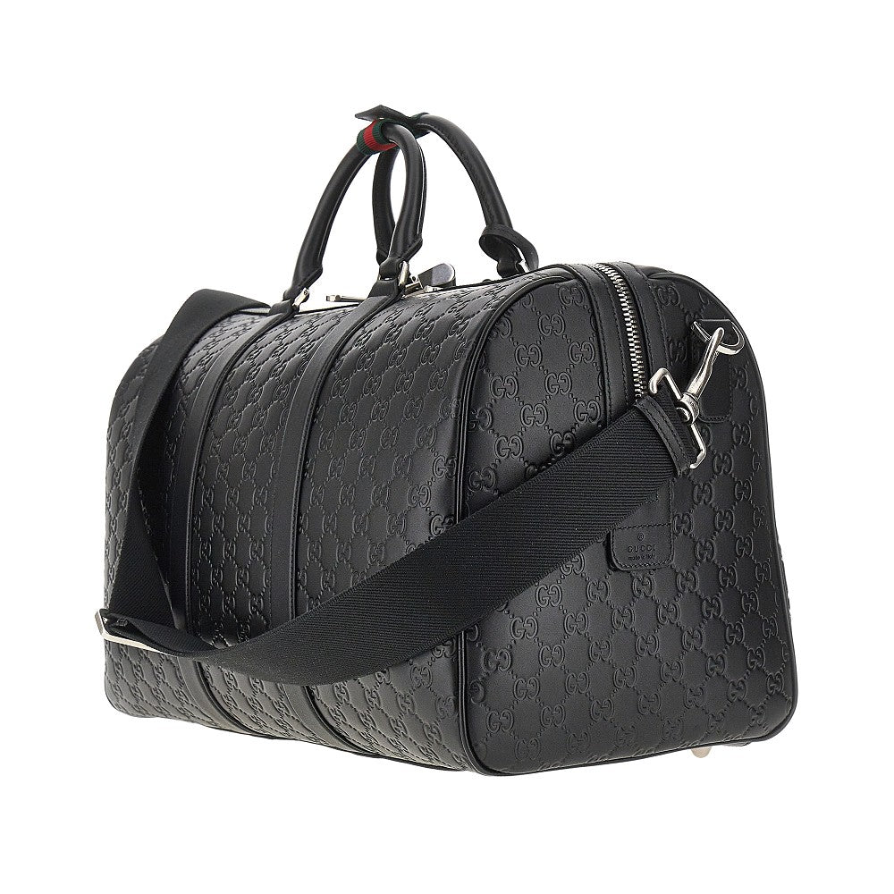 GUCCI Gucci Men Leather Medium 'Gg Emblem' Duffle Bag