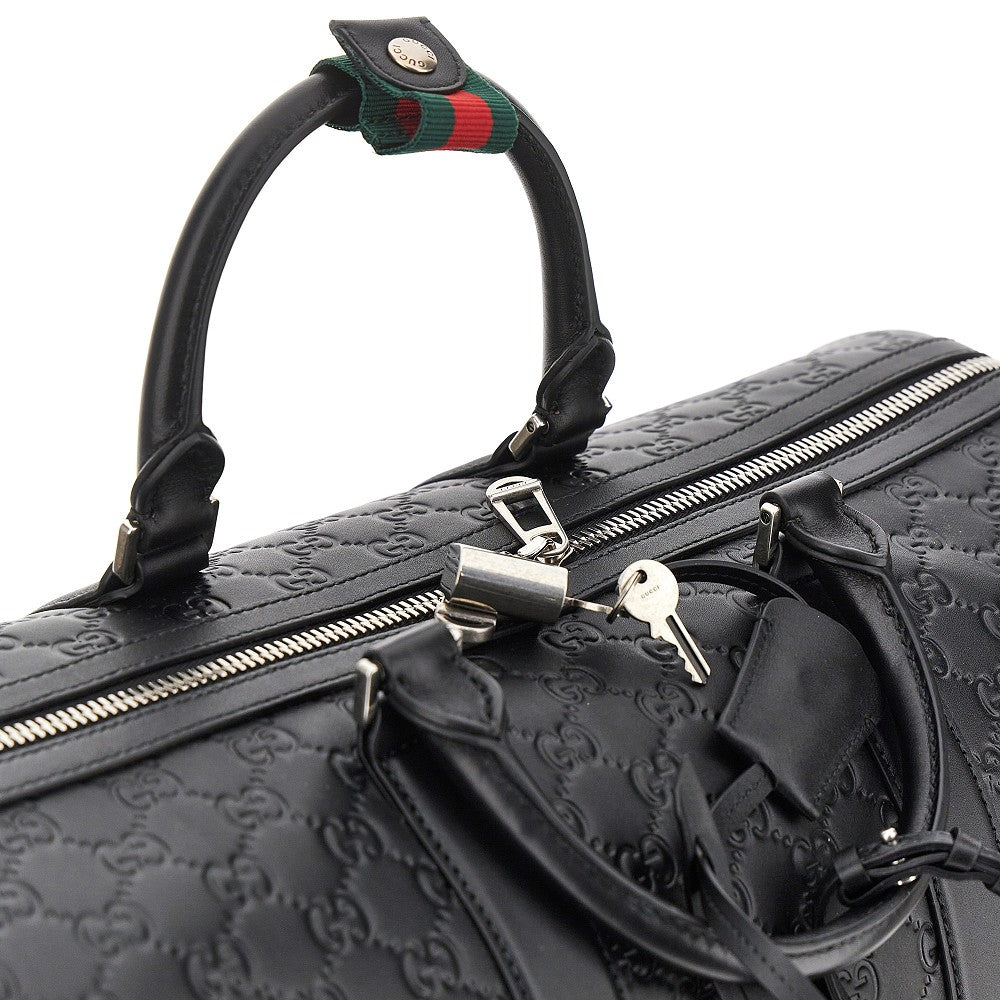 GUCCI Gucci Men Leather Medium 'Gg Emblem' Duffle Bag