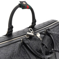 GUCCI Gucci Men Leather Medium 'Gg Emblem' Duffle Bag