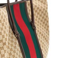 GUCCI Gucci Men Gg Fabric Bag With Web Ribbon