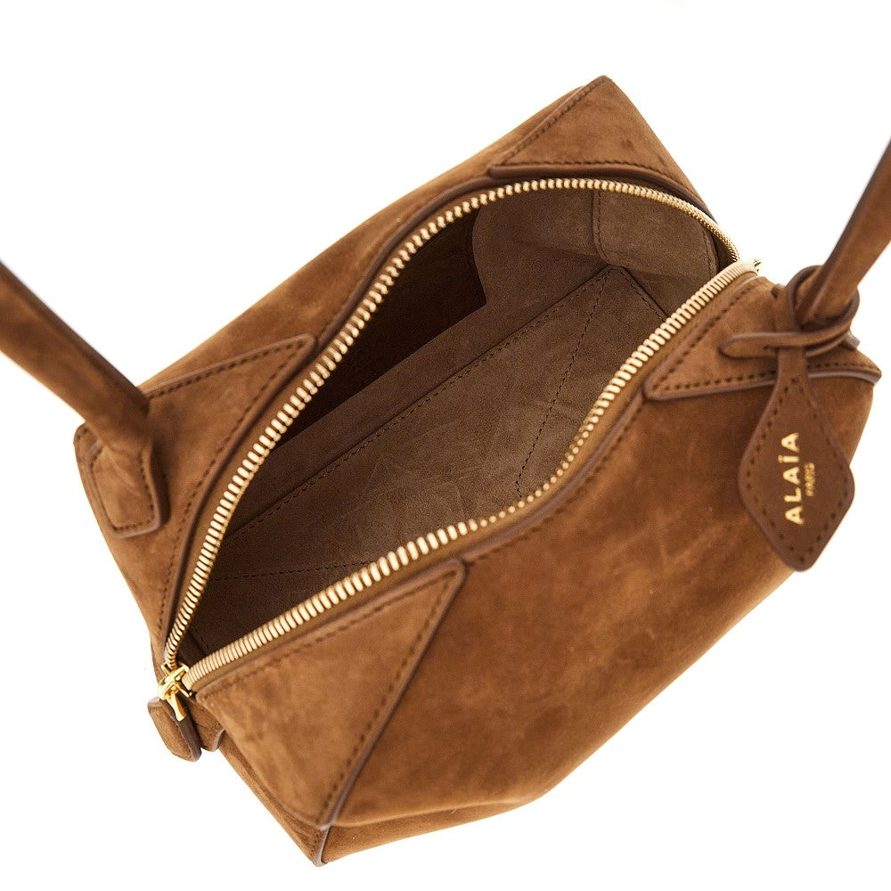 Alaia Women Nubuck Leather Small 'Le Bouledogue' Bag
