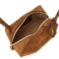 Alaia Women Nubuck Leather Small 'Le Bouledogue' Bag