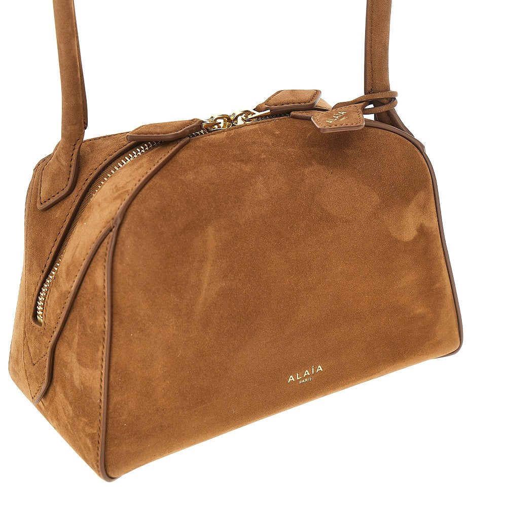 Alaia Women Nubuck Leather Small 'Le Bouledogue' Bag