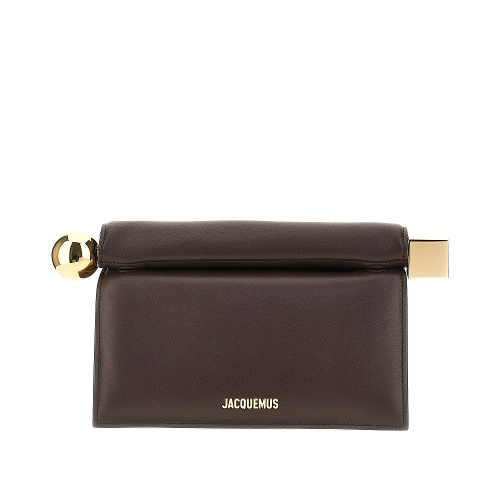 JACQUEMUS Jacquemus Women Nappa Leather 'Rond Carré' Clutch