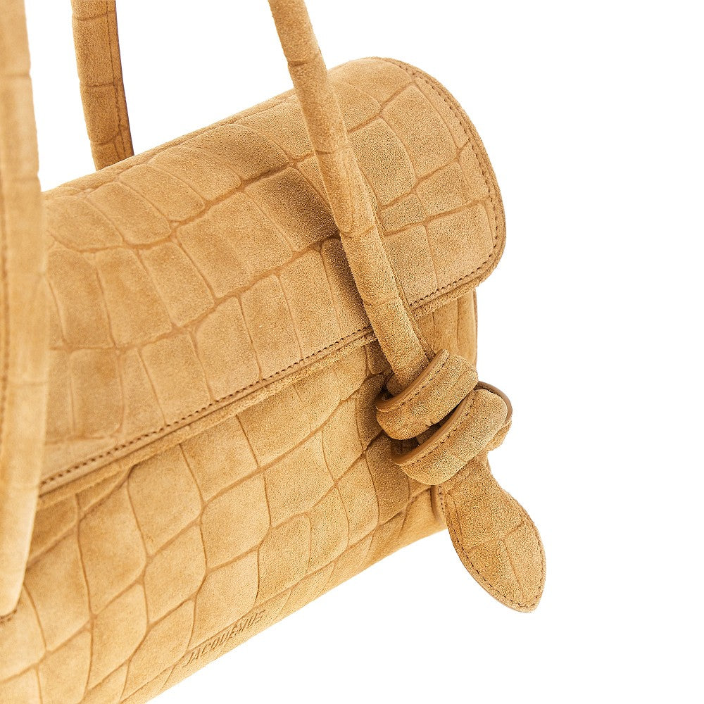 Jacquemus Women Embossed Suede Leather 'Turismo Long' Bag