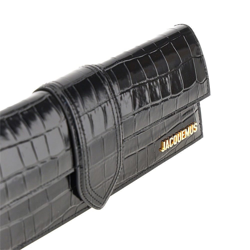JACQUEMUS Jacquemus Women Croco-Embossed Leather 'Bambino' Clutch