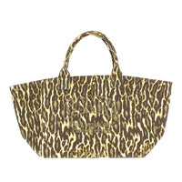 Ganni Women Leopard Canvas Xxl Tote Bag