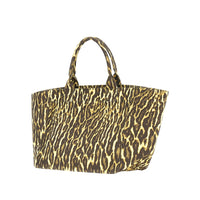 Ganni Women Leopard Canvas Xxl Tote Bag