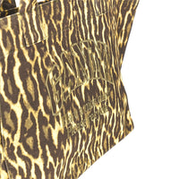 Ganni Women Leopard Canvas Xxl Tote Bag