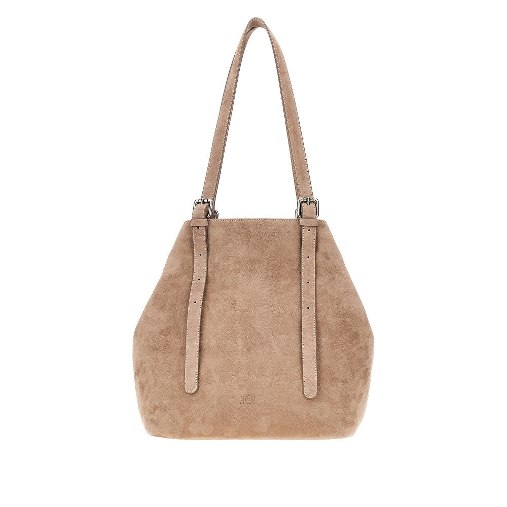 Autentica 504 Women Suede Leather Medium 'Galatea' Bag