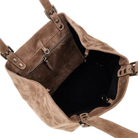 Autentica 504 Women Suede Leather Medium 'Galatea' Bag